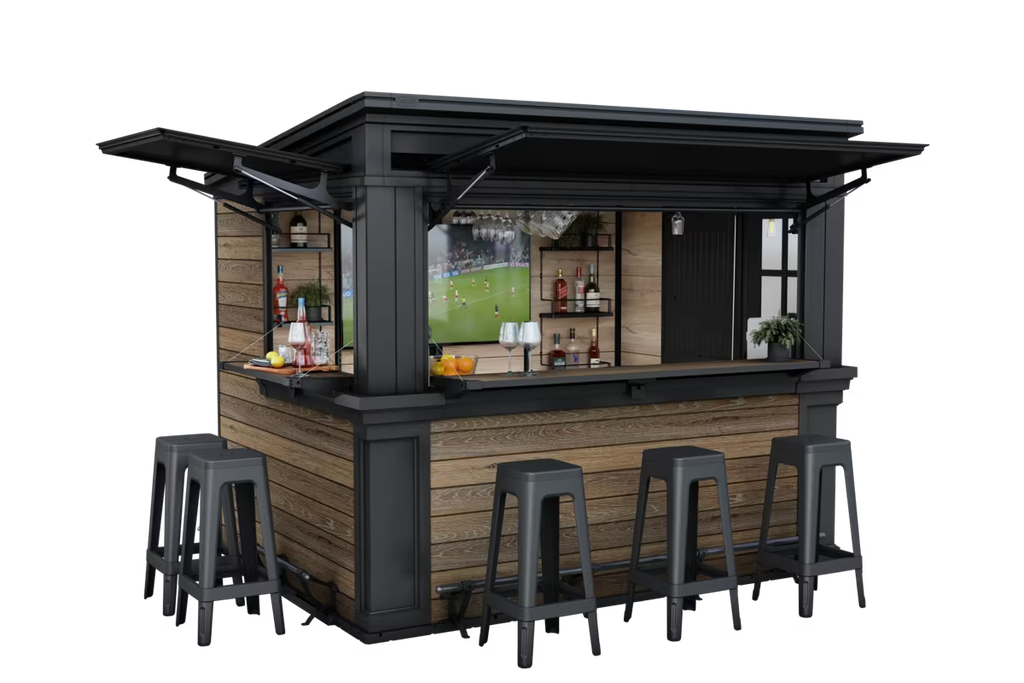 Podpis Na Zewnątrz Bar - 297x218x226cm - Drewno Różane